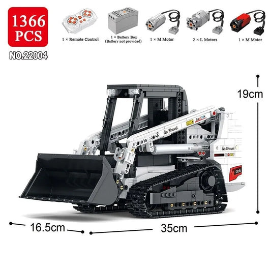 Tech MOC Motorized RC Bobcat Loader Bricks Toy EU