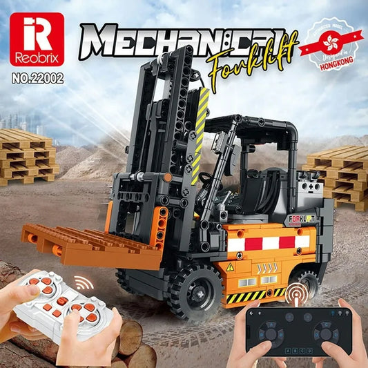 Tech MOC RC Motorized Forklift Truck Bricks Toys 22002