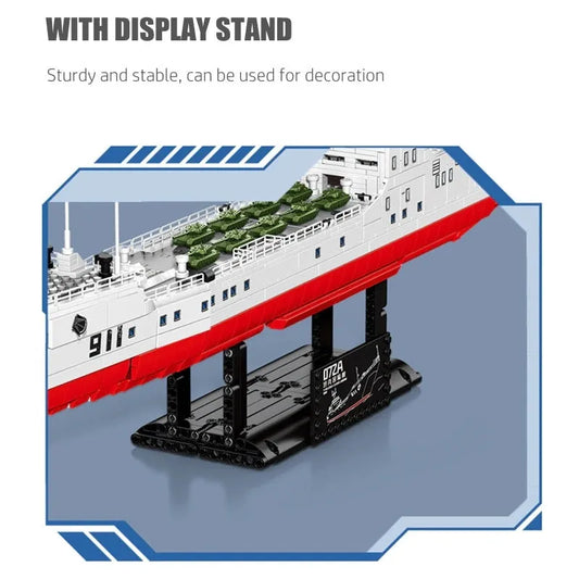 Military Type 072A Tank Landing Warship Bricks Toy