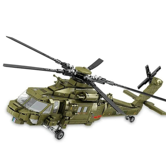 Tech Military Z-20 Attack Helicopter Bricks Toys
