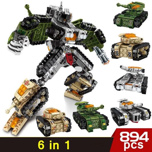Transformers Mechanical Robot Tank Fighter Bricks Toy