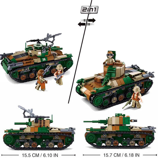 Military China Type 97 Medium Tank Bricks Toy