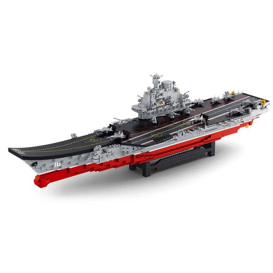 MOC WW2 Aircraft Carrier Warship Bricks Toys