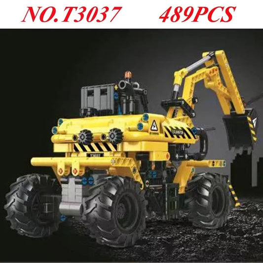 City Mini Excavator Truck Bricks Kids Toys T3037