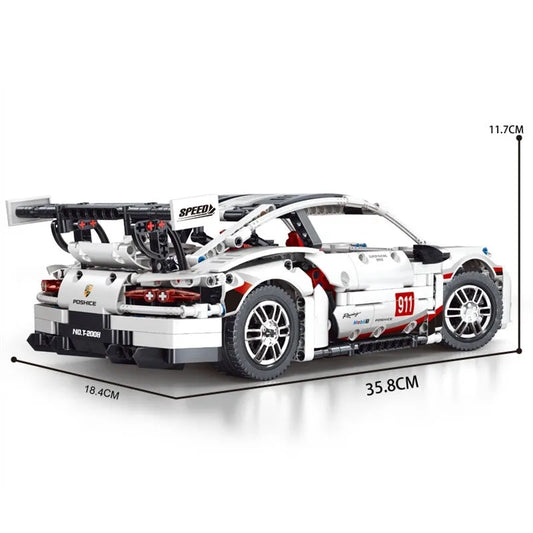 Tech MOC Porsche 911 RSR Sports Car Bricks Toy T2008