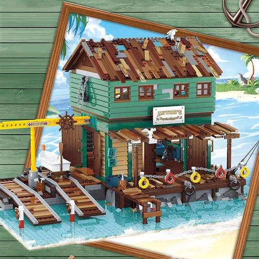 MOC Street Expert City Ship Repair Yard Bricks Toy 30106