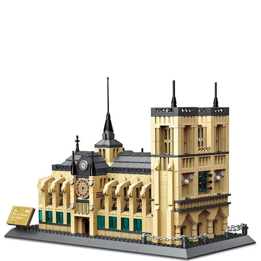 MOC Architecture Paris Notre Dame Cathedral Bricks Toy
