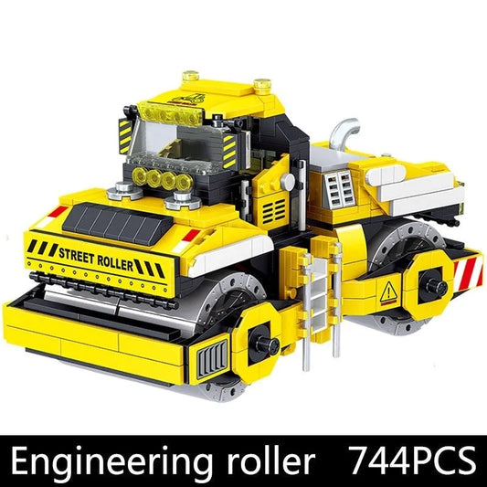 City Mini Road Roller Truck Technic Bricks Kids Toys