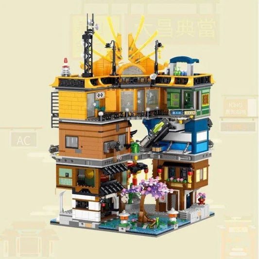 Street Expert MOC City Hong Kong House MINI Bricks Toy