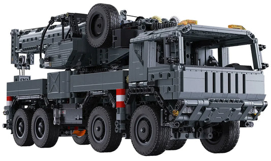 Tech Motorized Military Rescue Vehicle Crane Truck Bricks Toy