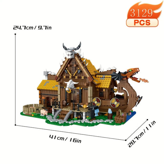 Creator Expert MOC The Vikings House Bricks Toy