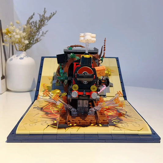 Harry Potter MOC Hogwarts Express Train Bricks Toy