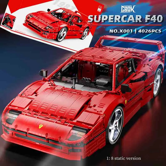 Technic MOC Ferrari F40 Racing Sports Car Bricks Toy