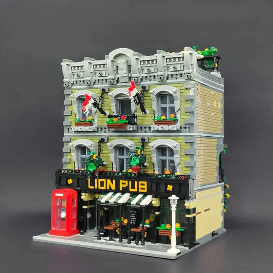 Expert MOC 89107 Lion Pub Club Bricks House Kids Toys