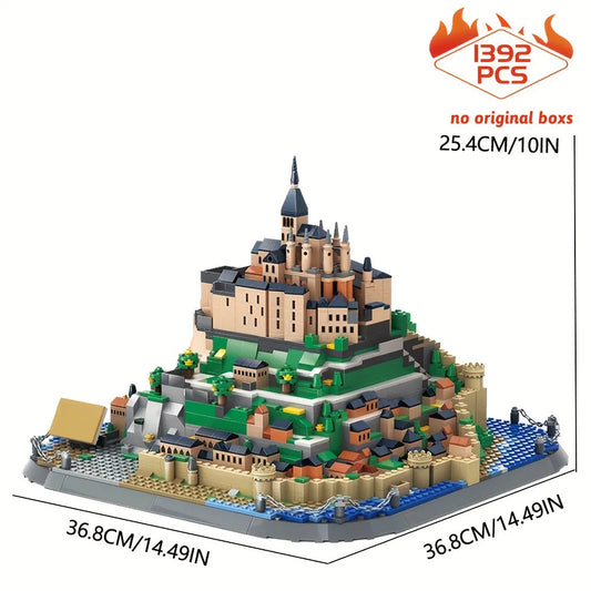 Architecture MOC Famous Saint Michel Mount Bricks Toy