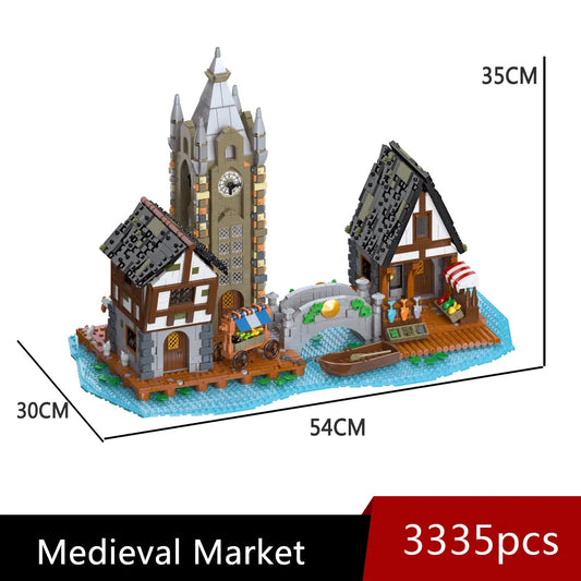 Creator Expert MOC Medieval Town Market Bricks Toys
