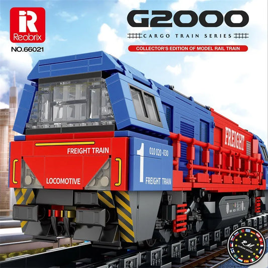 Tech MOC G2000 European Freight Train Bricks Toy