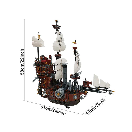 Movie MOC Metal Beard Sea Cow Pirates Ship Bricks Toy