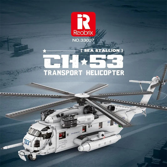 Military CH-53 Transport Helicopter Bricks Toy