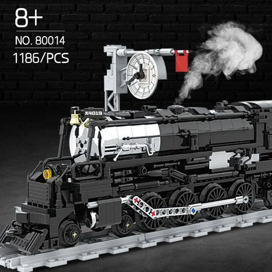 Tech MOC Big Boy Simulation City Train Bricks Toy