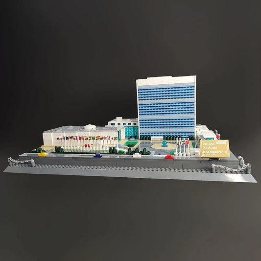 MOC Architecture NY United Nations HQ Bricks Kids Toys