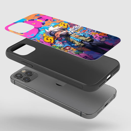 Kakashi Graffiti Silicone Armored Phone Cover