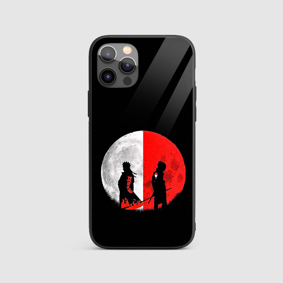 Naruto Sasuke Moon Silicone Armored Phone Case by Anime Phone Cover