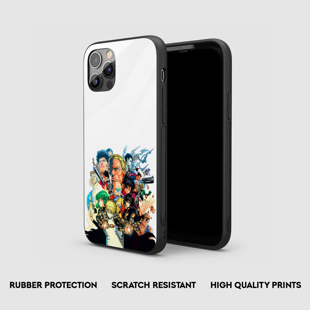 One Punch Man White Silicone Armored Phone Case by Anime Phone Cover