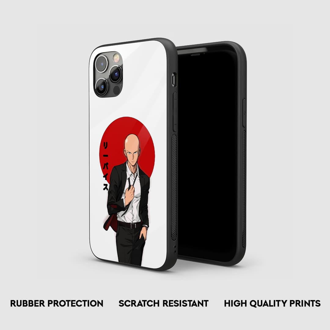 Saitama White & Red Silicone Armored Phone Case by Anime Phone Cover