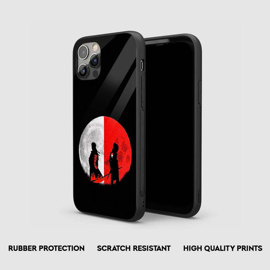 Naruto Sasuke Moon Silicone Armored Phone Case