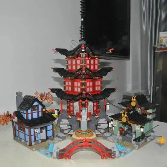 Ninjago City MOC Temple of Airjitzu Bricks Toy