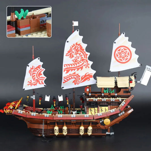 Movie Creative MOC Ninjago Destiny Bounty Ship Bricks Toy