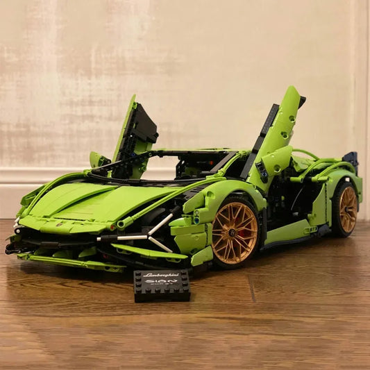 Tech MOC 81996 Lambo Sian FKP37 Racing Car Bricks Toy EU