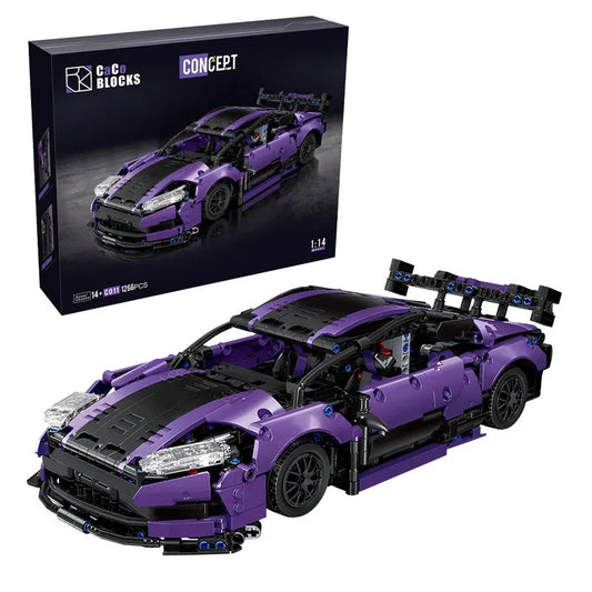 Tech MOC C011 Vantage GT3 Concept Racing Sports Car Bricks Toys