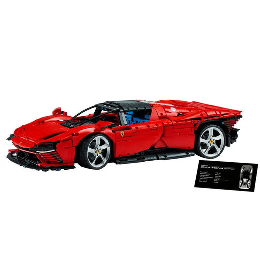 Tech MOC Ferrari Daytona SP3 81998 Racing Hyper Car Bricks Toy
