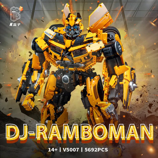 Transformation MOC DJ Rambo Man Mech Robot Bricks Toy