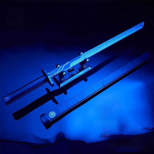 Creative Idea MOC Demon Slayer Luminous Sword Bricks Toy