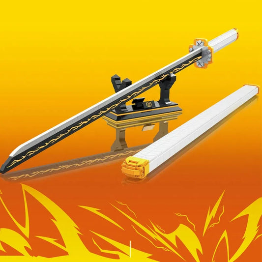 Creative MOC Demon Slayer Zenitsu Katana Sword Bricks Toy