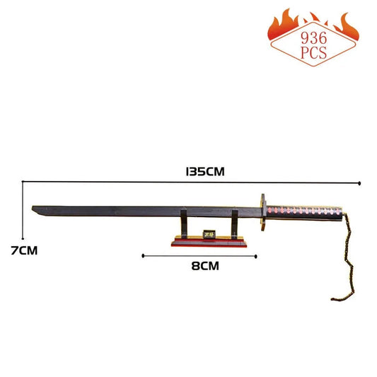 MOC Creative Expert Bleached Zhanyue Knife Sword Bricks Toy