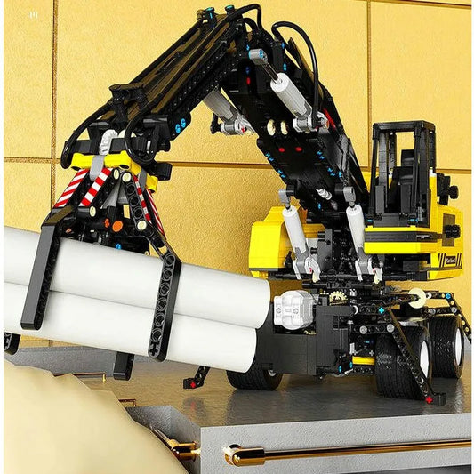 Tech MOC RC APP Motorized Grabber Crane Truck Bricks Toy