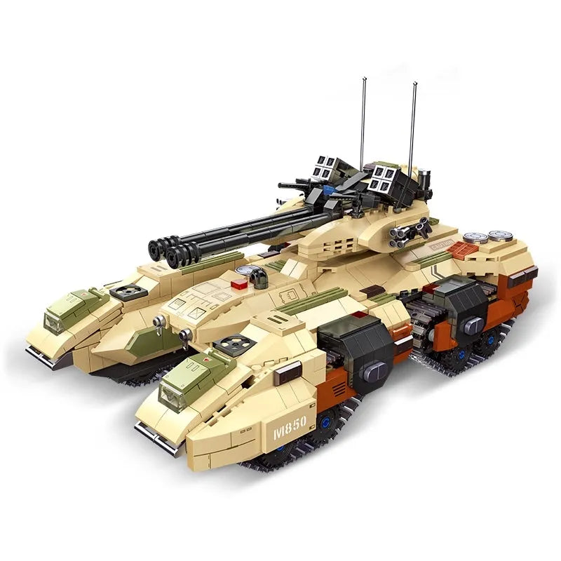 Army MOC Military M850 Grizzly Tank Bricks Toy