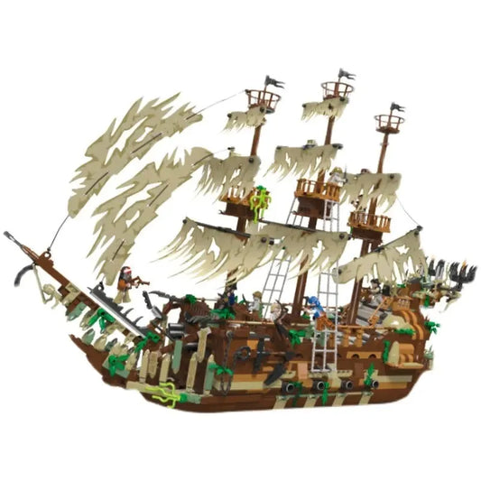 Expert MOC Movie Flying Dutchman Pirate Ship Bricks Toys