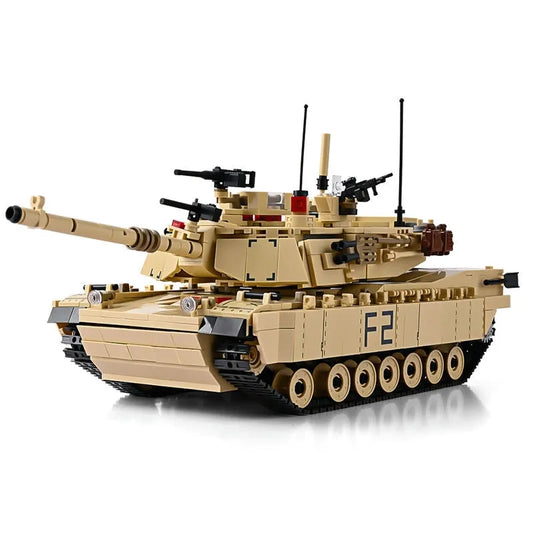 Military USA M1A2 Abrams Main Battle Tank Bricks Toy