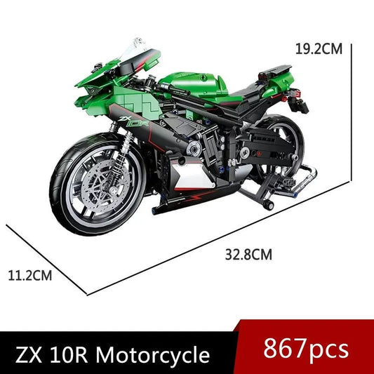 MOC 91023 Kawasaki NINJA ZX-10R Motorcycle Bricks Toy