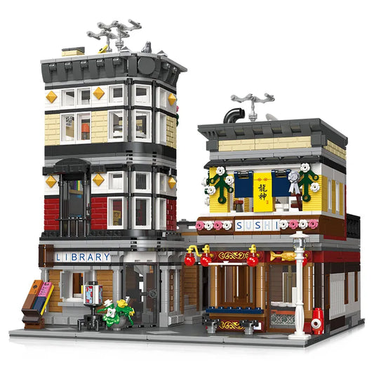 MOC City Creator Expert Sushi Corner Shop Bricks Toy 89127