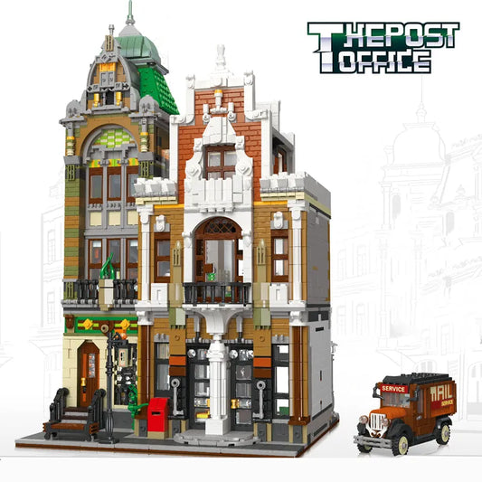 MOC City Street Expert Post Office Bricks Toy 89126
