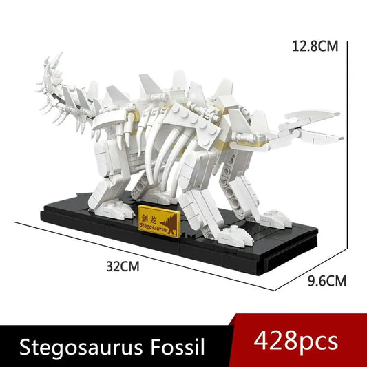 MOC Creative Idea Dinosaur World Stegosaurus Fossil Bricks Toy