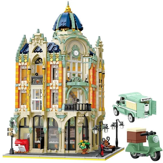 MOC Expert Creator City Corner Post Office Bricks Toys