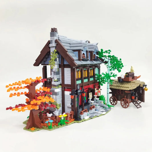 MOC Expert Creator Medieval Town Hotel Inn Bricks Toy EU