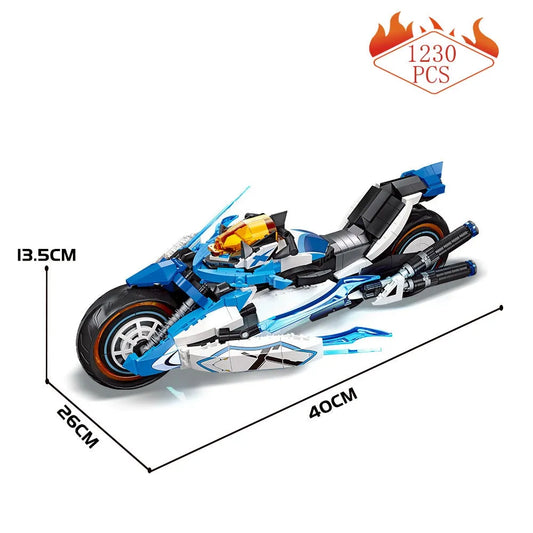 Tech MOC CYBERANGEL Concept Motorcycle Bricks Toy